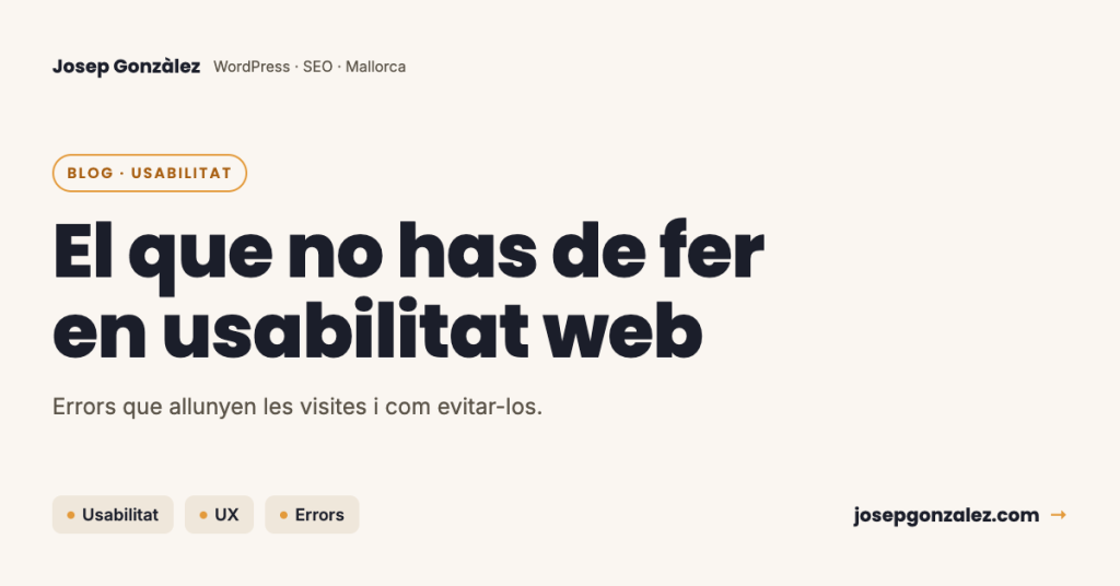Això que no has de fer en la usabilitat web