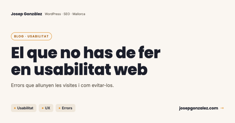 Això que no has de fer en la usabilitat web
