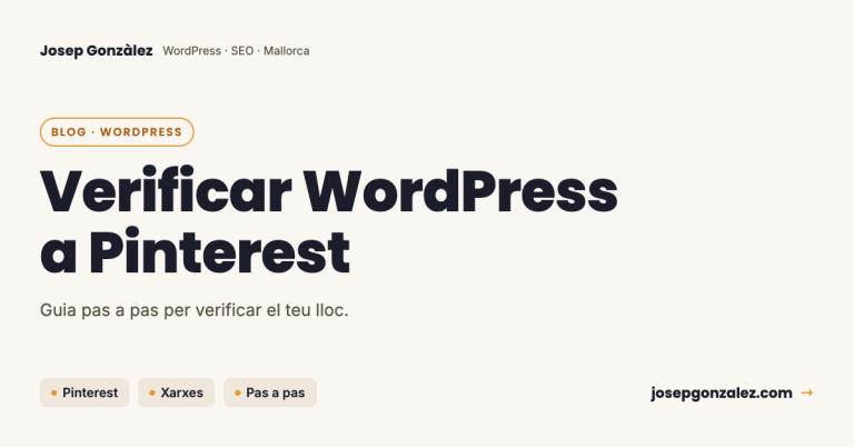 Com verificar un lloc WordPress a Pinterest (pas a pas)