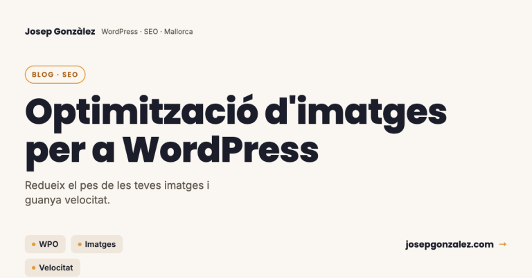 Optimització d'imatges per a WordPress