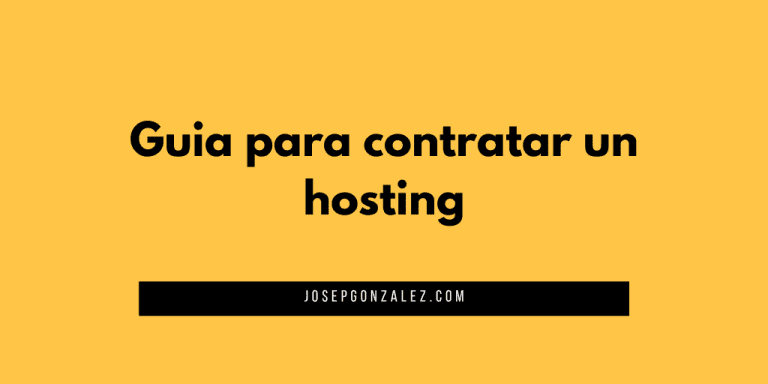 contratar un hosting